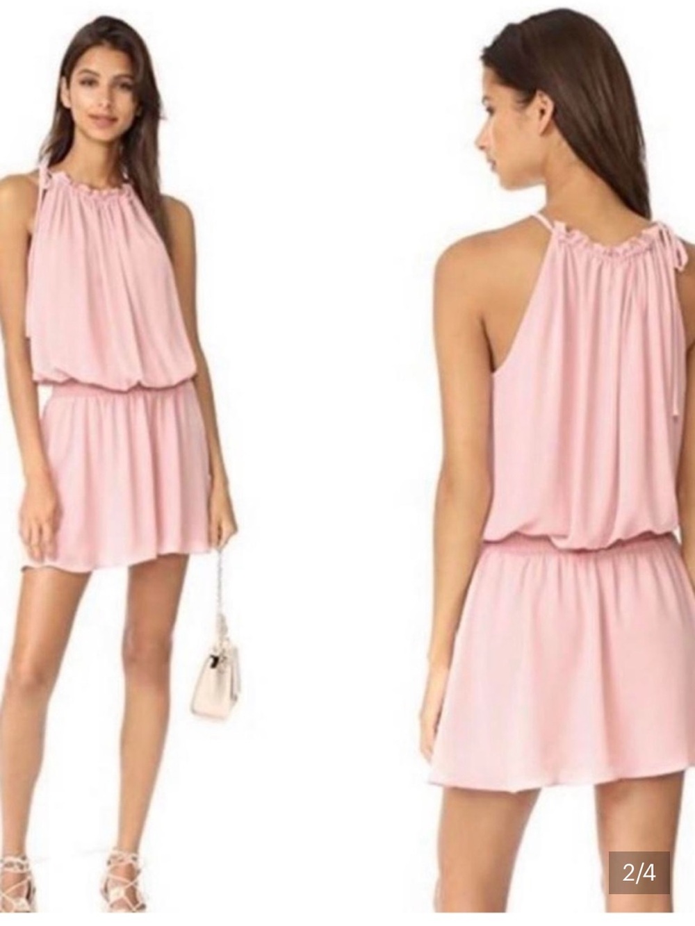 Amanda Uprichard Light Pink sleeveless dress Size Small